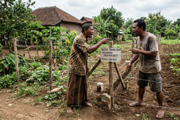 Batas Tanah "Diserobot" Tetangga