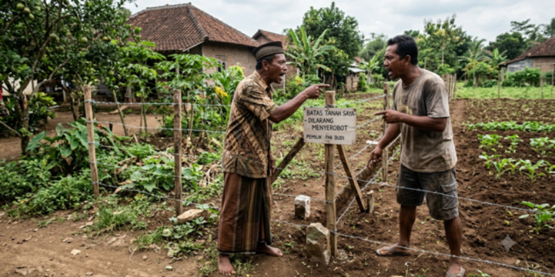 Batas Tanah "Diserobot" Tetangga