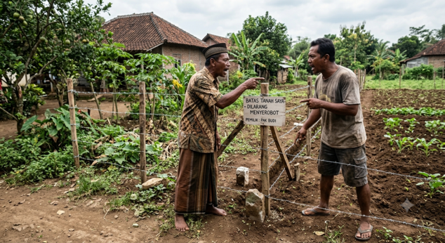 Batas Tanah "Diserobot" Tetangga
