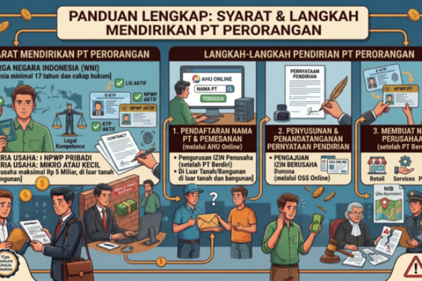 Syarat Utama Mendirikan PT Perorangan