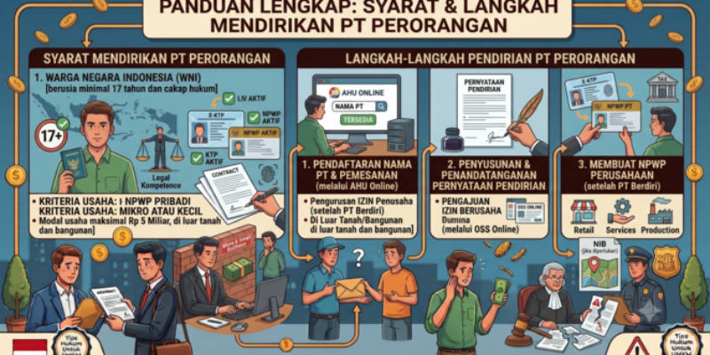 Syarat Utama Mendirikan PT Perorangan