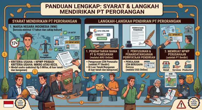 Syarat Utama Mendirikan PT Perorangan