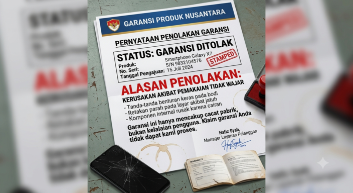Garansi Produk Ditolak dengan Alasan "Pemakaian Tidak Wajar