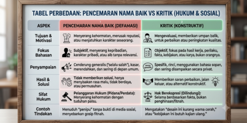 Pencemaran Nama Baik vs Kritik