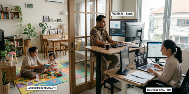 Suami istri bekerja