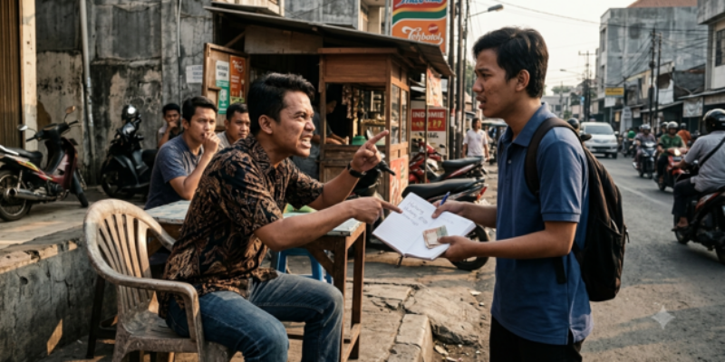 menagih teman